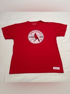 Men’s Mitchell & Ness St. Louis Cardinals World Series 1942 Tee | Red | Size XL